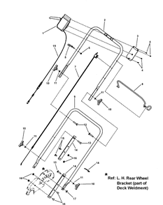 Handle Assembly Group Diagram and Parts List for 7800670-BBRS219BS 2010 Briggs and Stratton Lawn Mower